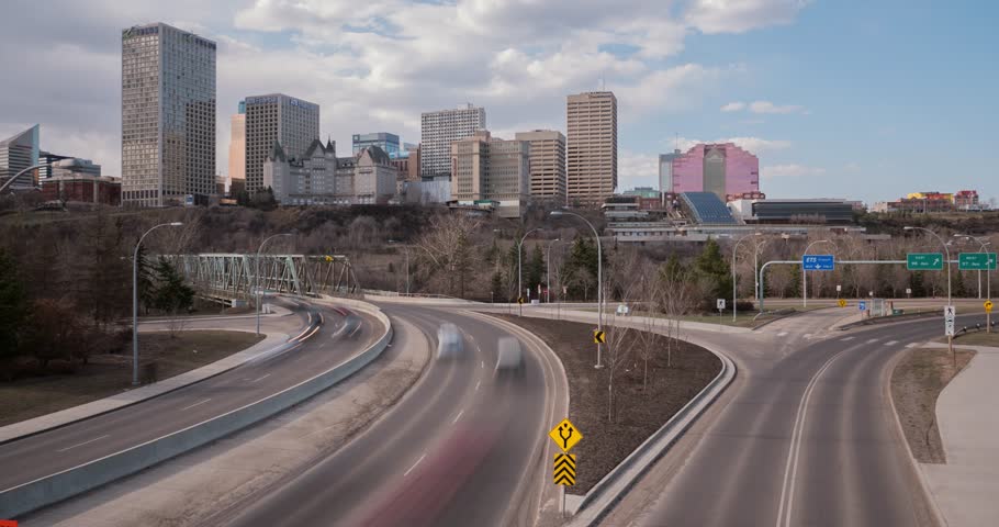 Edmonton Alberta, May 2015: Timelapse Stock Footage Video (100% Royalty