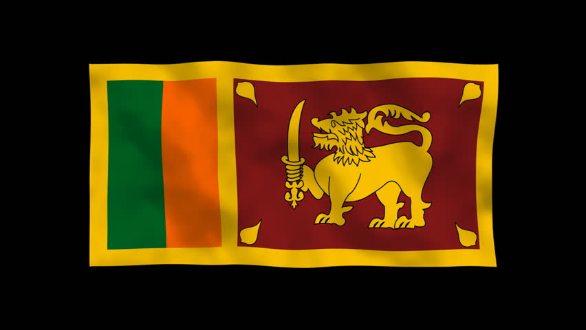 Flag Of Sri Lanka Animation Loop - Royalty Free Video