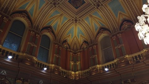 Sydney Nsw Australia Nov 23 2019 Interior View Of Sydney Town Hall Theatre Chandelier And Organ Late 19th Century Heritage Listed Building In The City Of Sydney Beautiful Interior Decorations