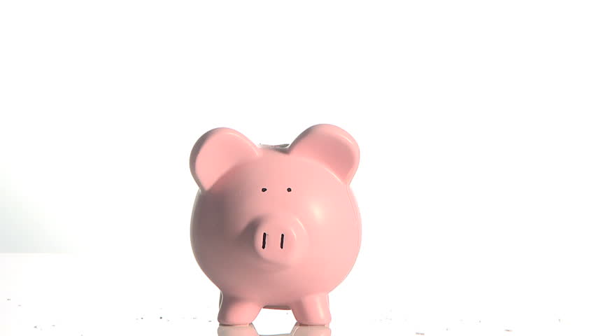 Smashing A Piggy Bank With Stock Footage Video 100 Royalty