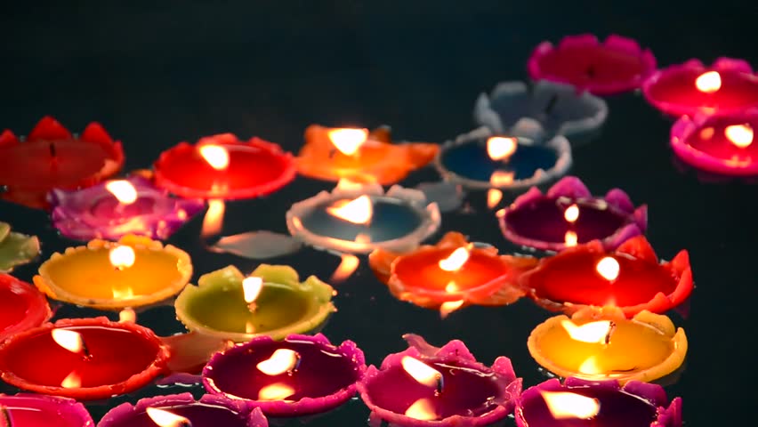 diwali water lamp