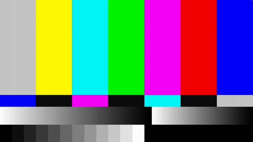 4K (4096x2304) Static Tv Color Bar Test Pattern Stock Footage Video