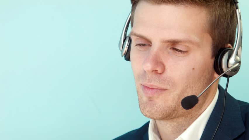 Call Center Headset Isolated Stock Footage Video | Shutterstock