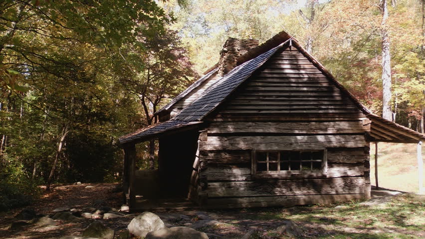 Hd00 16rustic Cabin In Early Autumn In The Great Smoky Mountains