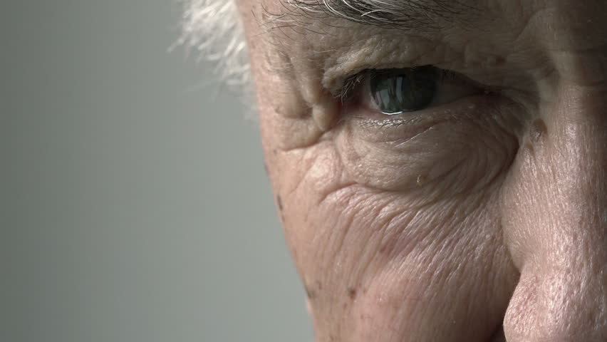 Elderly Man: Old Thoughtful Man's Look: Senior Man Closeup Portrait ...