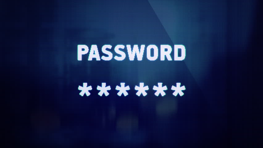 Abstract Background With Animation Of Entering Password On Computer ...