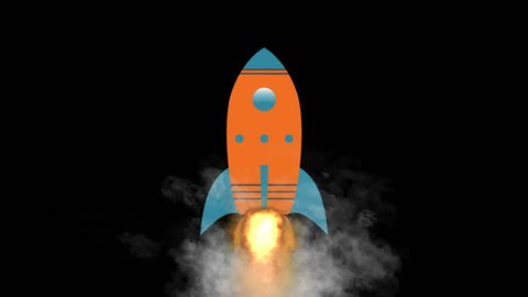 Animation Cartoon Rocket Launch Into Space Stock Footage Video (100%  Royalty-free) 12881921 | Shutterstock