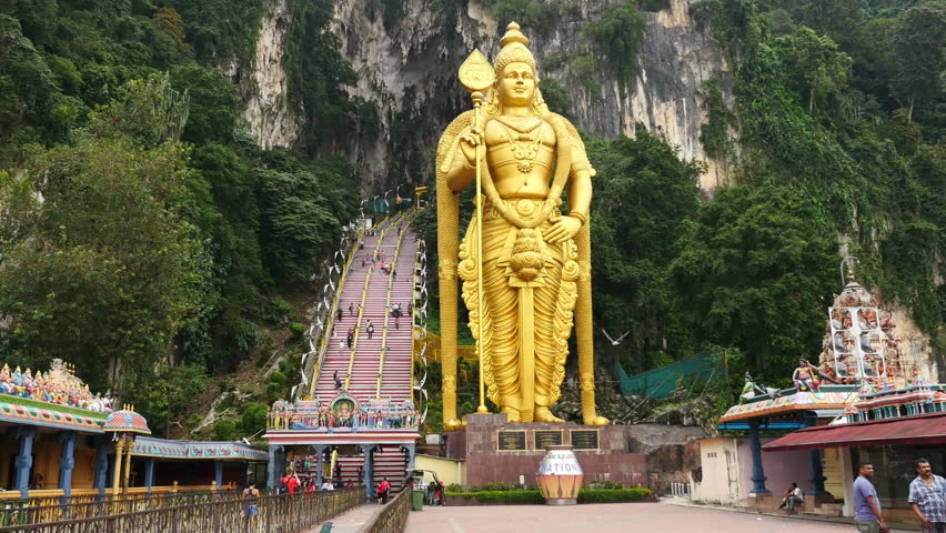 Time Lapse of Batu  Caves  Stock Footage Video 100 Royalty 