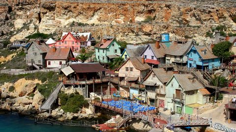 Popeye Village Anchor Bay Malta Stock Footage Video 100 Royalty Free 13044581 Shutterstock