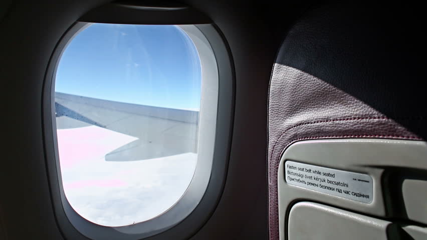 Stock video of airplane window seat - view of | 13331891 | Shutterstock