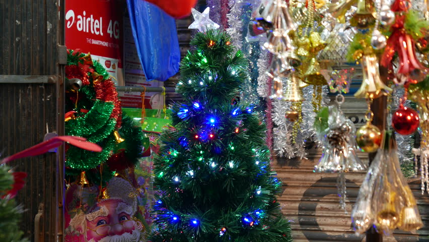 christmas tree in magic snowy winter night outdoor christmas tree in magic snowy winter night outdoor