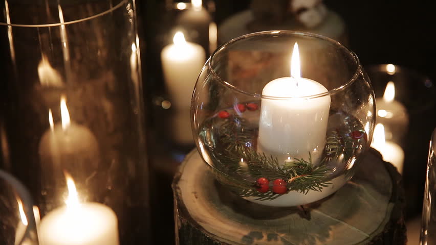 Christmas Candle And Decorations Stock Footage Video 919009 | Shutterstock