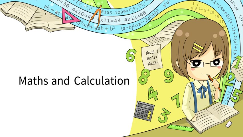 Cartoon Animation Background Template Layout Stock Footage Video Cartoon Animation Background Template Layout Of A School Student Doing Math Calculation With Fantasy Effect And Mathematics Formula Icon For Children