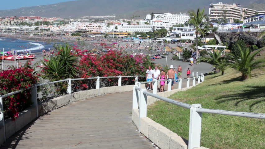 Costa Adeje Tenerife Spain Circa Jan Stock Videoer 100