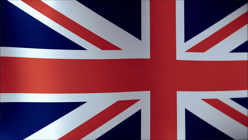 Realistic Satin Flag Uk Union Jack Banner Waving And Streaming In The ...