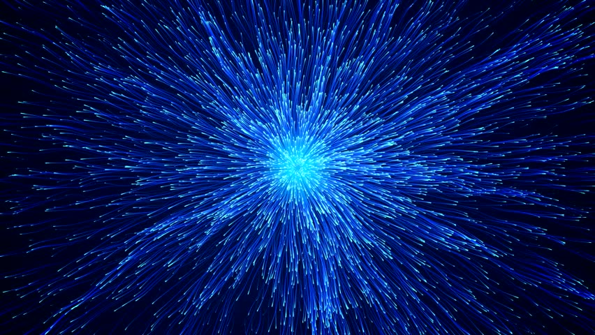 Stock video of magical energy particles swarm. blue version. | 16226401