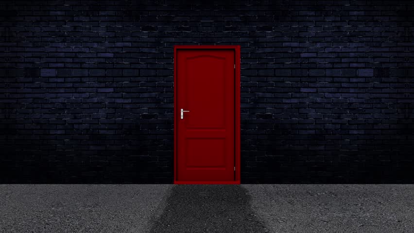 Red Door Open To A Stock Footage Video 100 Royalty Free