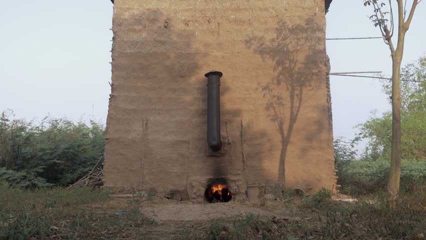 4k00 26fireplace Inside A Barn For Curing Of Tobacco Leaves Fire