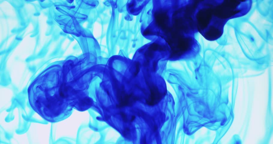 Ink In Water. Colour Ink Reacting In Water Creating Abstract Cloud ...