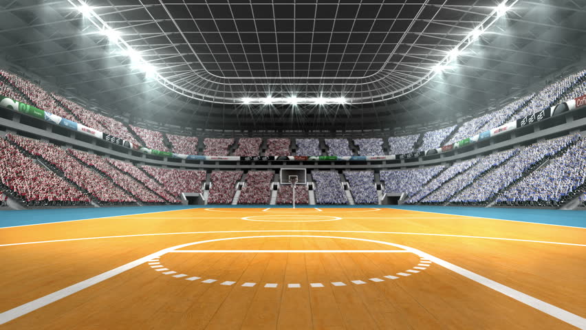 View of Basketball Stadium in Stock Footage Video (100% Royalty-free
