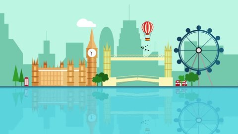 Animation London Detailed Skyline Space Your Stock Footage Video (100%  Royalty-free) 18807431 | Shutterstock