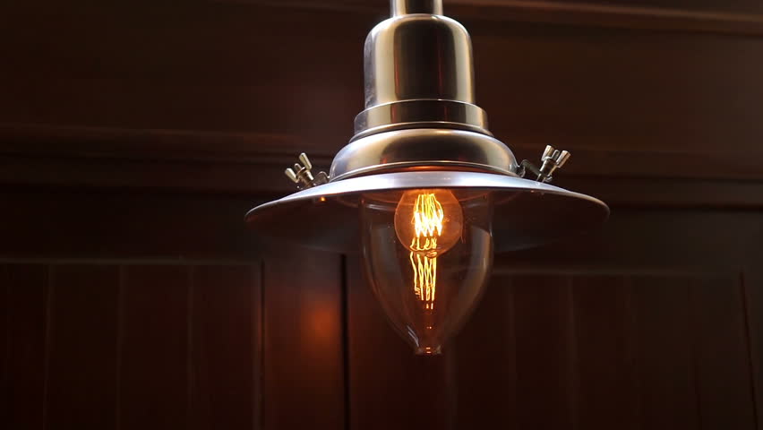 Vintage Old Fashioned Lamp Hang Stock Footage Video 100