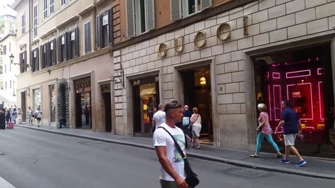 Rome Italy August 2016 Gucci Store Stock Footage Video (100% Royalty-free)  19371271 | Shutterstock