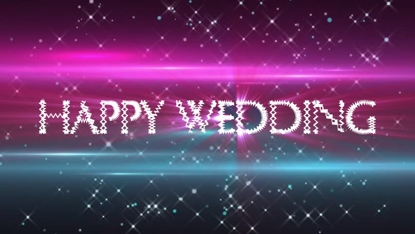 Red Happy Wedding Message Title Stock Footage Video 100 Royalty