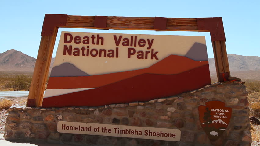 Sign of Death Valley, National Stock Footage Video (100% Royalty-free ...