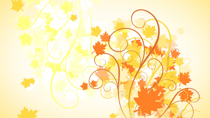 Falling Autumn Leaves Animation Stock Footage Video (100% Royalty-free