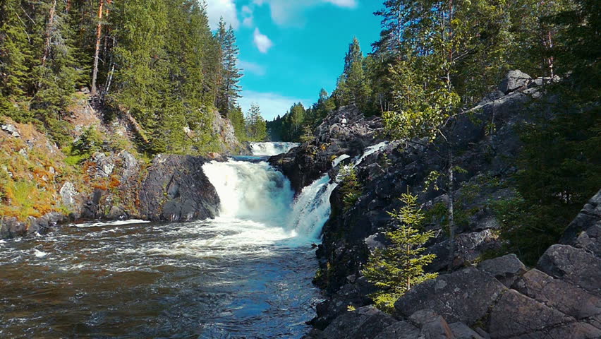 Водопад Кивач 4k