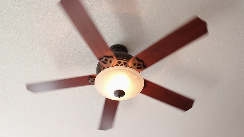 A Ceiling Fan Spins On Stock Footage Video 100 Royalty Free