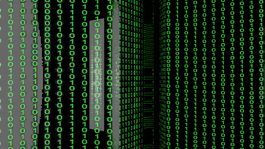 Data Stream Matrix - Vertically Scrolling Numbers Stock Footage Video ...