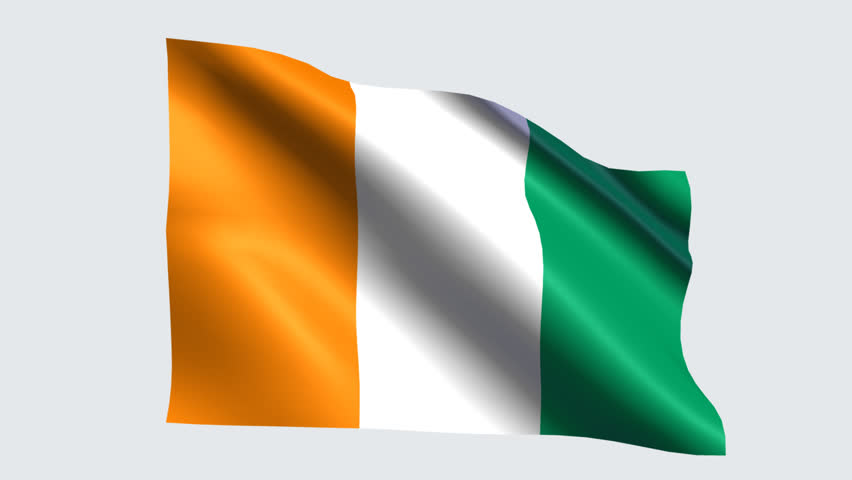 Ireland Flag With Transparent Background Stock Footage Video 19686439 ...