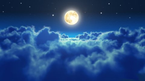Flying Over Clouds Night Moon Seamless Stock Footage Video (100%  Royalty-free) 1983811 | Shutterstock