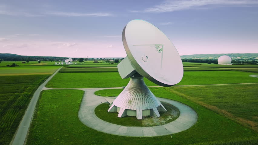 Parabolic Satellite Communication Antenna Dish Ground Station Bavaria ...