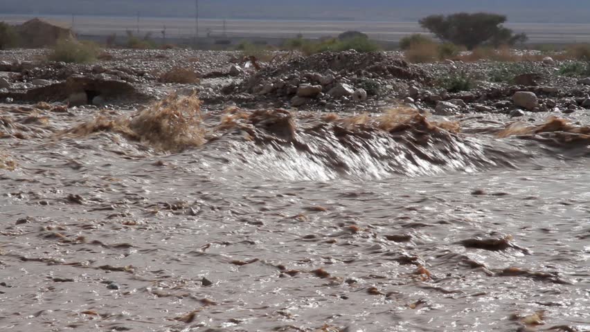 Flash Flood Dead Sea and Stock Footage Video (100% Royalty-free ...