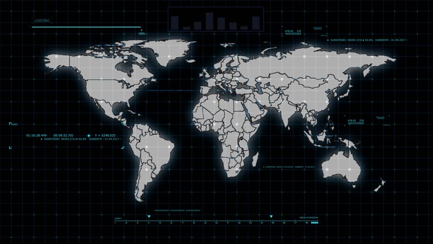 Sci Fi World Map Design. Stock Footage Video (100% Royalty-free ...