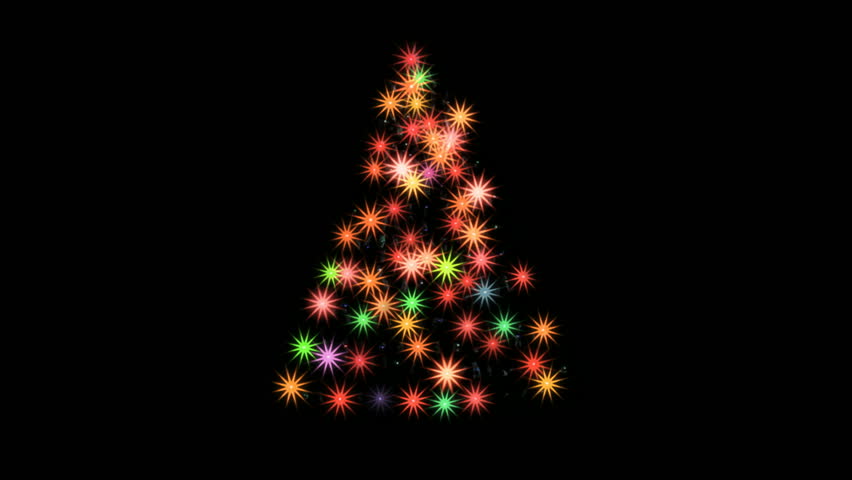 Christmas Tree On Black Background Stock Footage Video 2843653 ...