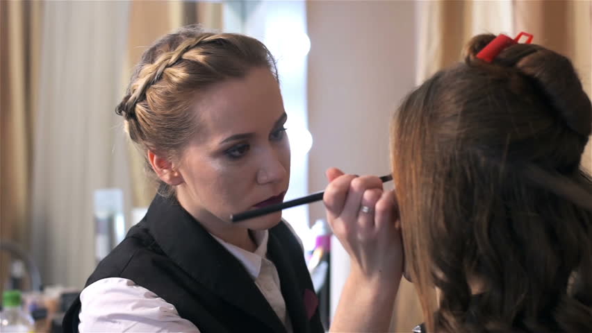 Makeup Artist And Stylist Working Stock Footage Video 100