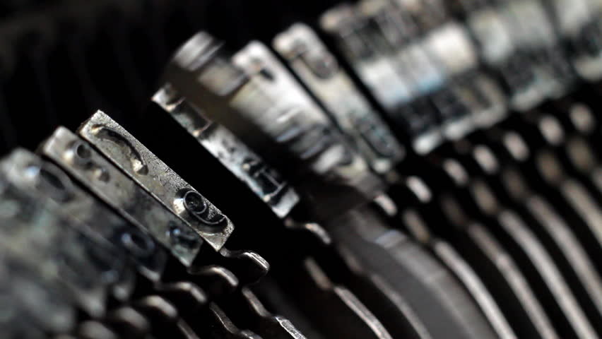 Header of typewriter