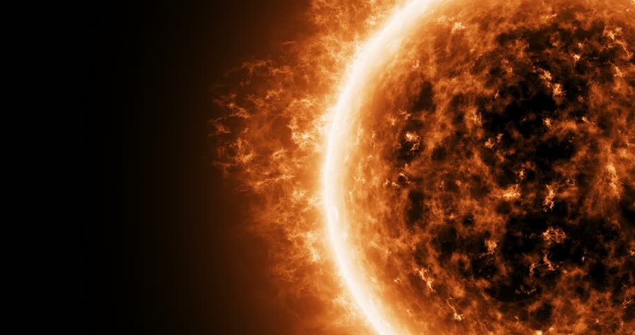 Burning Sun 4k Space Footage. Stock Footage Video (100% Royalty-free