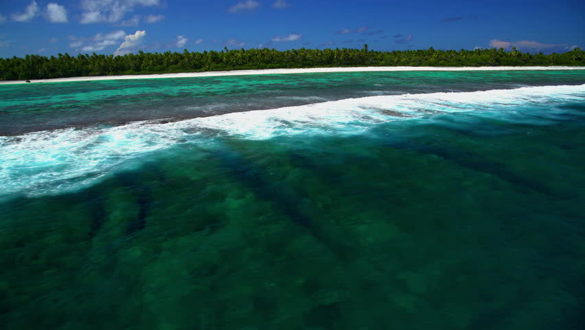 Aerial Tupai Society Islands French Polynesia Atoll Pacific Heart ...