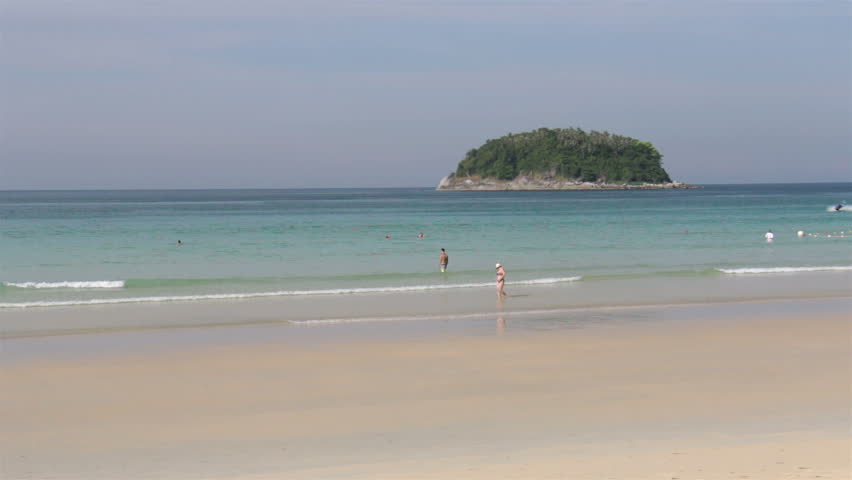 Kata Noi Beach Located Near Stockvideos Filmmaterial 100