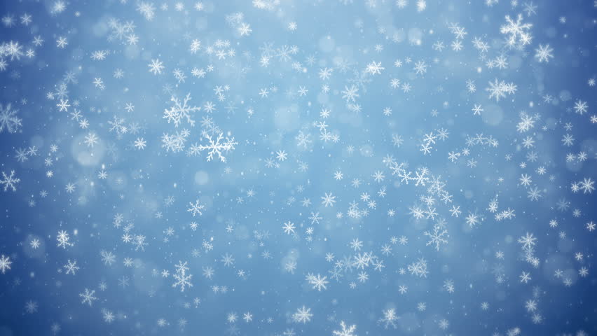 Christmas Snow Fall With Glints - Seamless Loop, HD, On Bright Blue ...