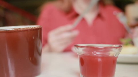 A Girl Holding A Glass Stock Footage Video 100 Royalty Free