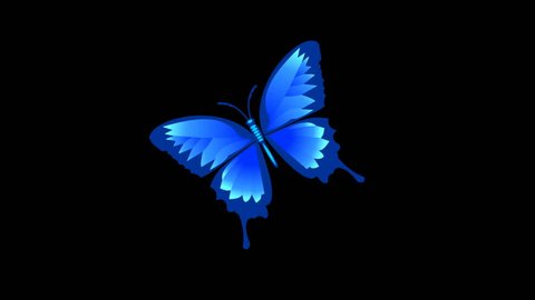 Isolated Blue Butterfly Animated Alpha Matte Stock Footage Video (100%  Royalty-free) 23933461 | Shutterstock