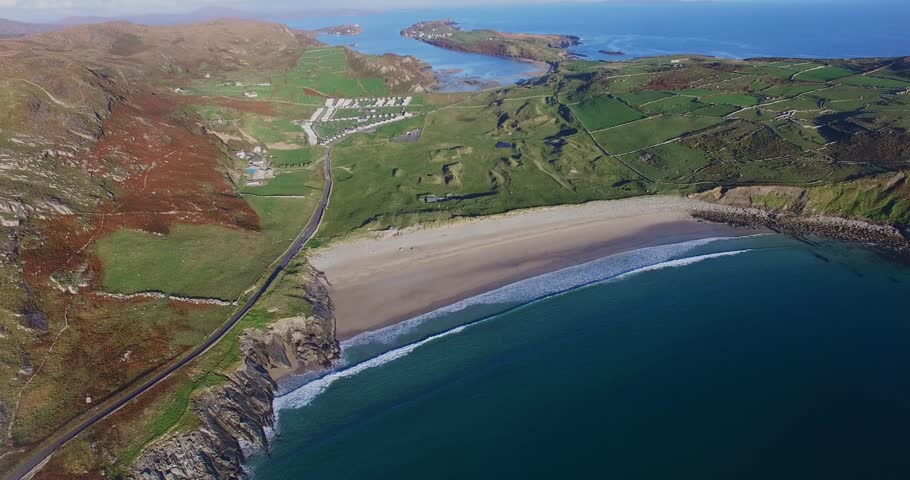 Barleycove/ Crookhaven beach off Mizen Head, West Cork, Ireland on a sunny autumn day