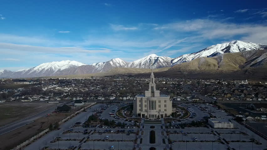 ST GEORGE, UTAH - APR 2014: Aerial St George Utah LDS Mormon Temple ...