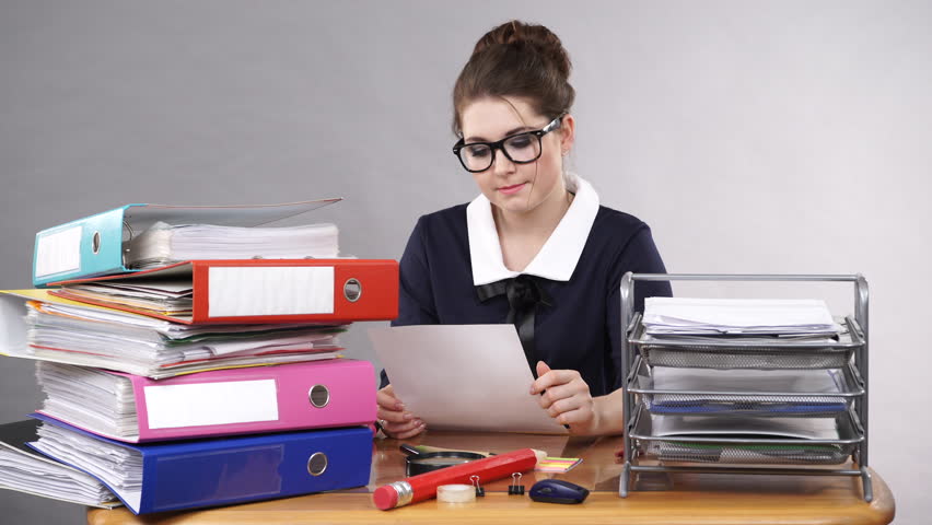 Sad, Overwhelmed By Too Much Paperwork Businessman In The Office Stock 